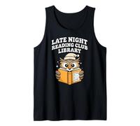Late Night Reading Club Library Owl Return Never Tank Top