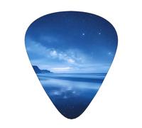 Late night sea levelGuitar Picks, 12-Piece Pattern Set, Three Different Thicknesses for Acoustic Electric Guitar and Other Instruments