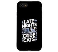 Late Nights Code And Cats Programmer Cat Lover Case for iPhone SE (2020) / 7/8