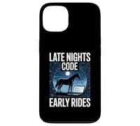 Late Nights Code Early Rides Horse Programmer Case for iPhone 13