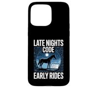 Late Nights Code Early Rides Horse Programmer Case for iPhone 15 Pro Max
