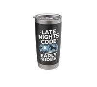 Late Nights Code Early Rides Horse Programmer Stainless Steel Insulated Tumbler