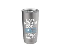 Late Nights Code Early Rides Horse Programmer Stainless Steel Insulated Tumbler