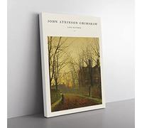 Late October By John Atkinson Grimshaw Exhibition Museum Painting Canvas Wall Art Print Ready to Hang, Framed Picture for Living Room Bedroom Home Office Décor, 76x50 cm (30x20 Inch)