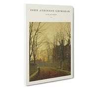 Late October John Atkinson Grimshaw Canvas Print | Gallery Wrapped 30mm Frame Wall Art | 30x20 inches | Ready to Hang | Contemporary Picture | Living Room Bedroom Lounge Office