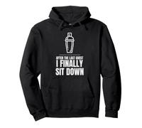 Late Shift Behind The Counter Learned On The Job Bartender Pullover Hoodie