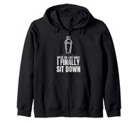 Late Shift Behind The Counter Learned On The Job Bartender Zip Hoodie