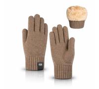 Late Winter & Early Spring Touchscreen Gloves for Men Women - Fleece Lined Knit Gloves, Windproof & Water Resistant, Lightweight Hand Warmers for Running Cycling Hiking Outdoor Work & Daily Commuting