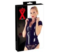 Late X Latex Shirt Zip, Black 2X-Large
