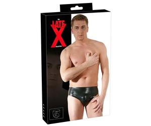 Late X men’s briefs with internal penis and anal dildo (black) - L