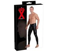 Late X Men's Smallleeve Latex Leggings, Large