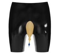 LATEX - latex incontinence pants with drain opening (black)