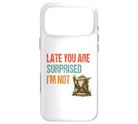 Late You Are Surprised I’m Not - Parody Wordplay Fun Case for iPhone 17 Pro Max