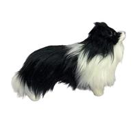 Latebebebe Border Collie Stuffed Animal, Realistic Standing Dog Stuffed Animal, 7.5x2.8x4.7 Inch Soft Dog Plush for Home Decor, Birthday Gifts