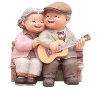 Latebebebe Couple Statue, Loving Grandparents Figurine for Couple, Romantic Sculpture for Cake Topper Wedding Anniversary Valentines Gifts Gifts for Older Couples