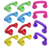 Latebebebe Whisper Phones, 12PCS 5.5x1.7 Safe Fun Colorful Plastic Educational Baby Phone Toy for Reading, Auditory Feedback, Accelerate Reading Fluency Kids Phone