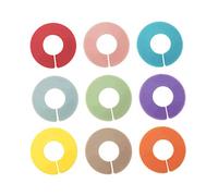 L'Atelier du vin - Chic Glass Rainbow - Rainbow colored glass markers - Set of 9 - resistant synthetic material - practical and reusable