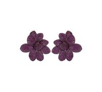 Latelita Amaryllis Flower Large Stud Earrings in Rosegold Ruby for Women - 925 Sterling Silver with Ruby Red Cubic Zirconia - Rosegold Finish