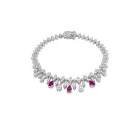 LATELITA Duchess Ruby Tennis Bracelet Silver
