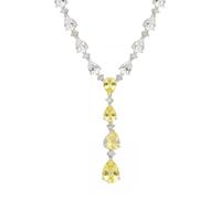 LATELITA Elizabeth Statement Necklace Yellow Topaz Silver