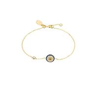 LATELITA Evil Eye Charm Bracelets 18ct Gold Plated Sterling Silver Lab Created Round Cubic Zirconia Blue Cubic Zirconia White Evil Eyes & Hamsa Hand