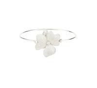 LATELITA Flower Large Statement Cuff Bracelet Silver