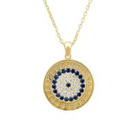 Latelita Gr vil Eye Disc Pendant Necklace Gold