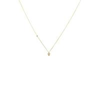 LATELITA Hamsa Hand Necklace with White Cubic Zirconia Charm - One Size - 925 Sterling Silver - Gold Plated