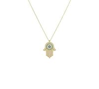 LATELITA Hamsa Hand With Evil Eye Pendant Necklace Gold