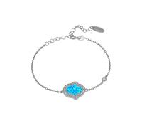 Latelita Hamsa Opalite Turquoise Blue Bracelet Silver
