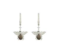 Latelita Honey Bee Drop Earrings Silver