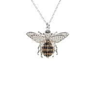 Latelita Honey Bee Pendant Necklace Silver