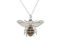 LATELITA Honey Bee Pendant Necklace Silver