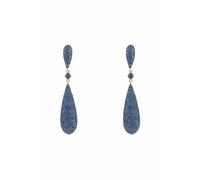 Latelita Long Drop Earrings Sapphire Blue Cz
