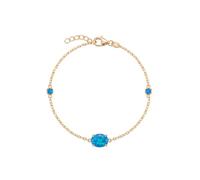 LATELITA Oval Blue Opal Bracelet Gold