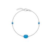 LATELITA Oval Blue Opal Bracelet Silver