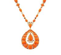 LATELITA Paloma Fire Opal Statement Necklace Gold