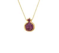 LATELITA Pomegranate Ruby Pink Pendant Necklace Gold