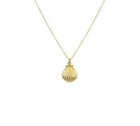 LATELITA Scallop Mini Shell Necklace in Gold - 925 Sterling Silver - Versatile Design - Dazzling 22ct Gold Finish - Symbol of Luck and Prosperity