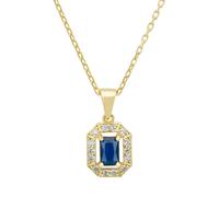 Latelita Whistledown Gemstone Pendant Necklace Sapphire Gold