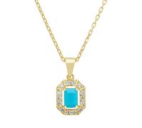 Latelita Whistledown Gemstone Pendant Necklace Turquoise Gold