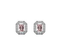 Latelita Whistledown Gemstone Stud Earrings Morganite Silver