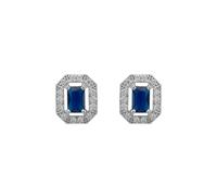 Latelita Whistledown Gemstone Stud Earrings Sapphire Silver