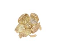 LATELITA Women's 22ct Gold Poppy Flower Cocktail Ring with Cubic Zirconia - One size adjustable