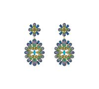 Latelita Women's Babylon Multicoloured Flower Drop Earrings Gold Latelita Multicolor One Size