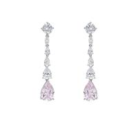 Latelita Women's Bardot Morganite Drop Earrings Silver in Pink Latelita Pink One Size