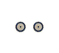 Latelita Women's Evil Eye Stud Earrings Gold in Blue Latelita Blue One Size