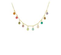 Latelita Women's Florence Multi Coloured Gemstone Necklace Gold Latelita Multicolor One Size