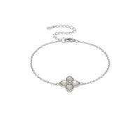 Latelita Women's Flower Clover Mother Of Pearl Bracelet Silver in White Latelita White One Size