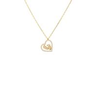 Latelita Women's Heart Mum Pendant Necklace Gold in White Latelita White One Size